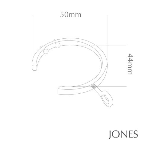 Jones  Strand 35mm Rose Gold Pole Set With Metal Ball Finials - Passover Brackets & Rings