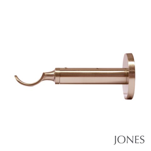 Jones  Strand 35mm Rose Gold Pole Set With Charcoal Ball Finials - Passover Brackets & Rings
