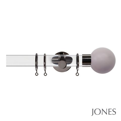Strand 35mm Acrylic Pole Set With Heather Ball Finials