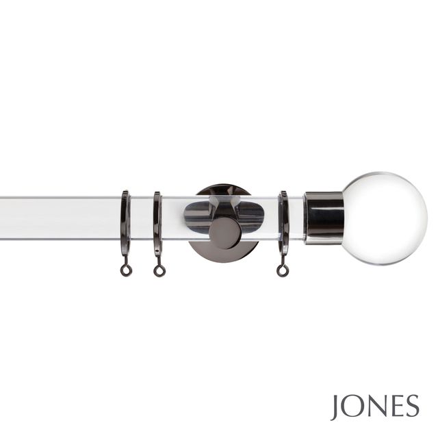 Jones  Strand 35mm Acrylic Pole Set With Acrylic Ball Finials