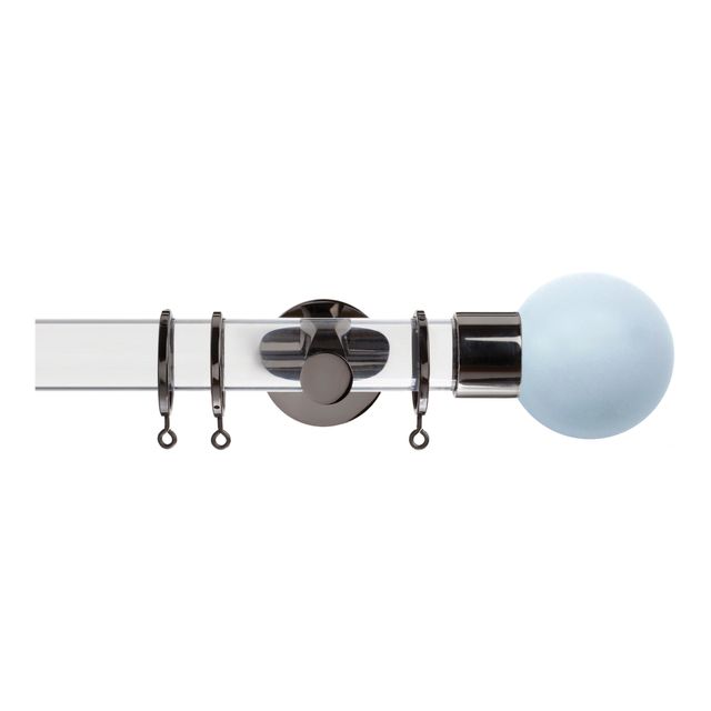 Strand 35mm Acrylic Pole Set With Sky Ball Finials & Extension Brackets