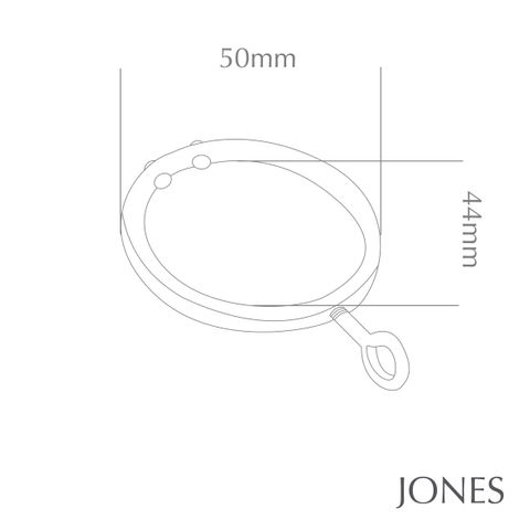 Jones  Strand 35mm Acrylic Pole Set With Stone Ball Finials & Extension Brackets