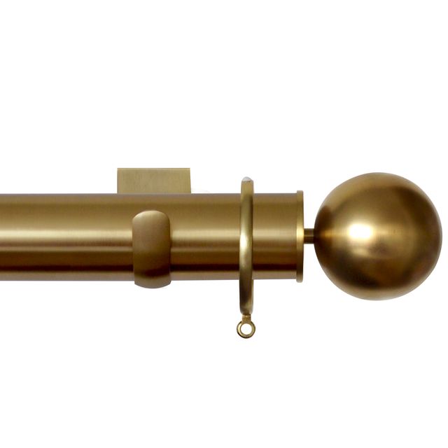 Jones  Esquire 50mm Brushed Gold Pole Set With Sphere Finials