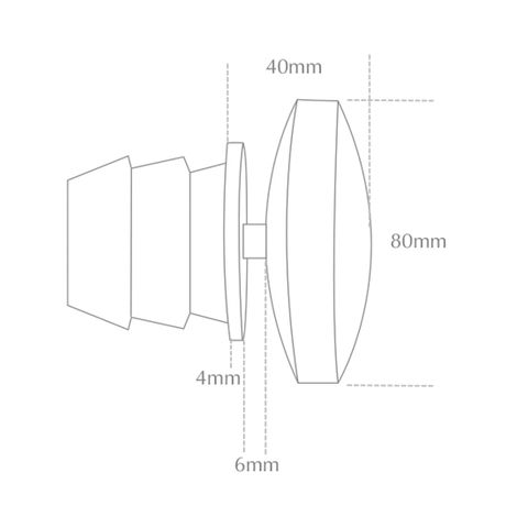 Jones  Esquire 50mm Brushed Gold Pole Set With Curved Disc Finials