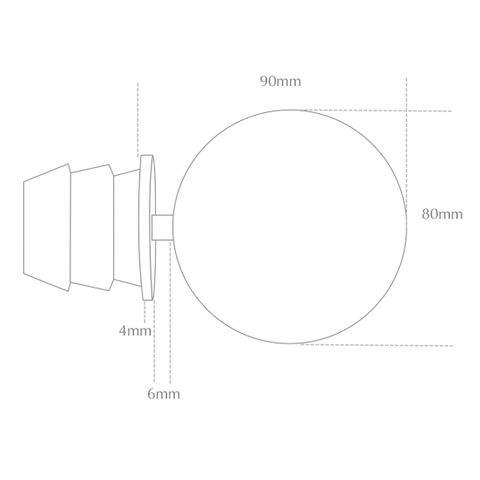 Jones  Esquire 50mm Brushed Nickel Pole Set With Sphere Finials