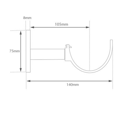 Jones  Esquire 50mm Carbon Black & Brushed Gold Pole Set With Sphere Finials