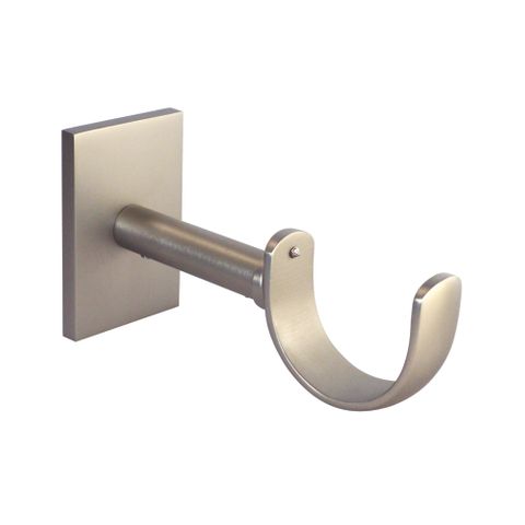 Jones  Esquire 50mm Carbon Black & Brushed Nickel Pole Set With Etched Disc Finials