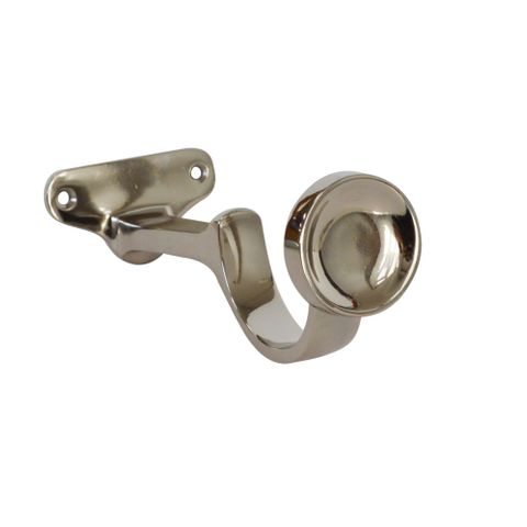 Jones  Esquire 50mm Polished Nickel Pole Set With Sphere Finials & Decorative Brackets