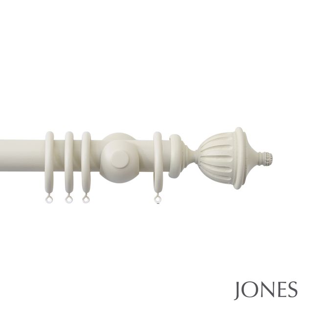 Seychelles 40mm Sand Pole Set With Fluted Urn Finials