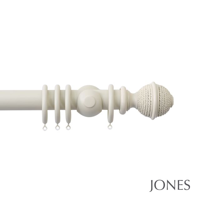 Seychelles 40mm Sand Pole Set With Woven Rope Finials