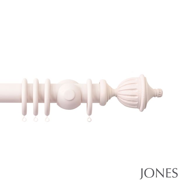 Jones  Seychelles 40mm Blush Pole Set With Fluted Urn Finials