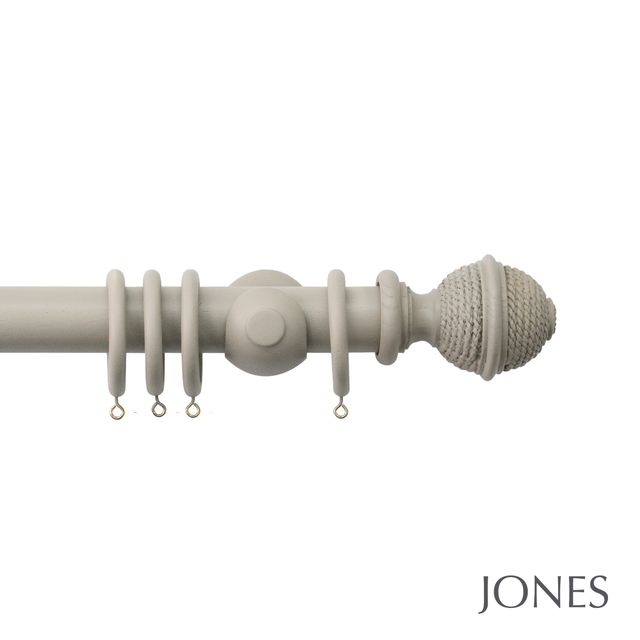 Seychelles 40mm Truffle Pole Set With Woven Rope Finials