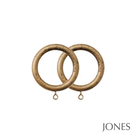 Jones  Handcrafted Cathedral 30mm Antique Gold Pole Set with Recess Brackets