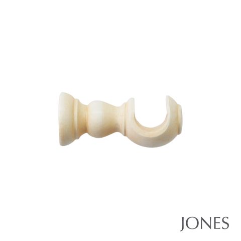 Jones  Handcrafted Cathedral 30mm Ivory Pole Set with Ely Finials