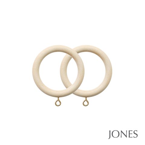 Jones  Handcrafted Cathedral 30mm Ivory Pole Set with Ely Finials