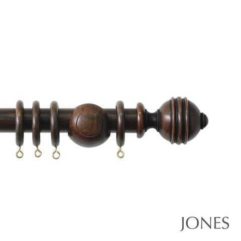 Handcrafted Cathedral 30mm Oak Pole Set with Ely Finials