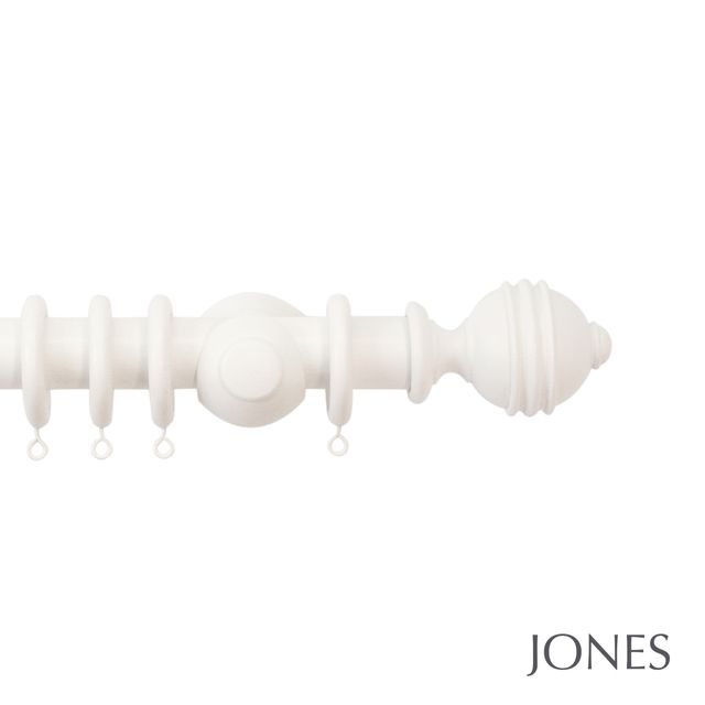 Jones  Handcrafted Cathedral 30mm Cotton Pole Set with Ely Finials