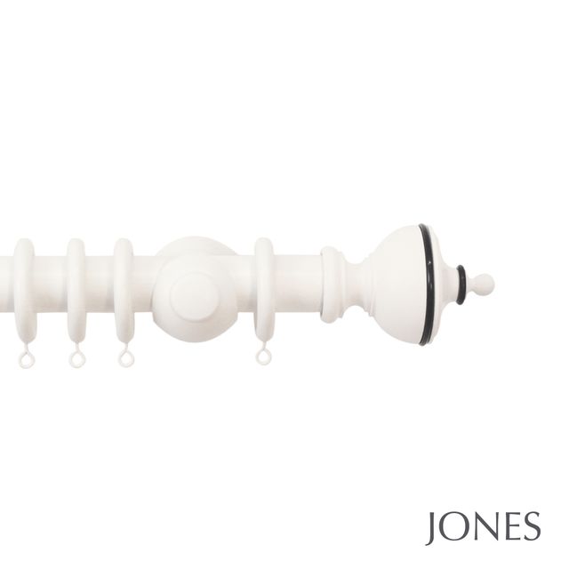Jones  Handcrafted Cathedral 30mm Cotton Pole Set with Exeter Finials