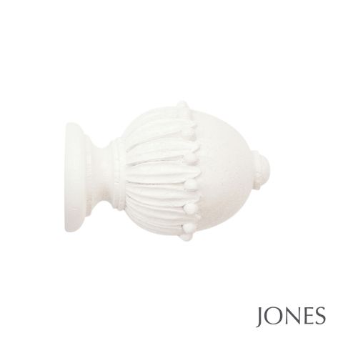 Jones  Handcrafted Cathedral 30mm Cotton Pole Set with Wells Finials