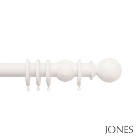 Handcrafted Hardwick 40mm Cotton Pole Set - Ball Finials