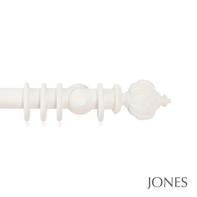 Jones  Handcrafted Florentine 50mm Cotton Pole Set With Rope Finials