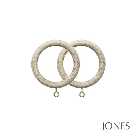 Jones  Handcrafted Florentine 50mm Putty Pole Set With Extended Brackets & Pleated Finials