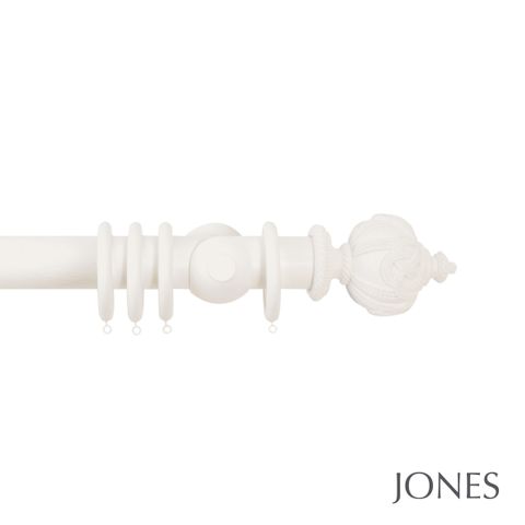 Handcrafted Grande 63mm Pole Set Cotton With Rope Finials