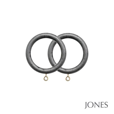 Jones  Handcrafted Grande 63mm Pole Set Pewter With Acanthus Finials