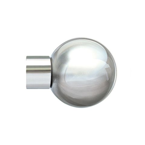 Jones  Lunar 28mm Chrome Pole Set with Metal Sphere Finials - Extension Brackets