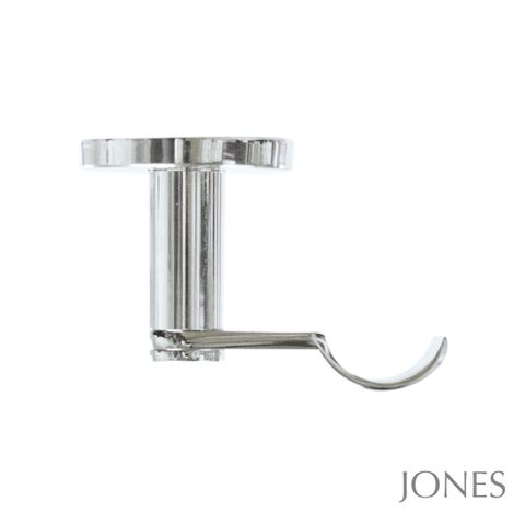 Jones  Lunar 28mm Chrome Pole Set with Faceted Finials - Ceiling Brackets