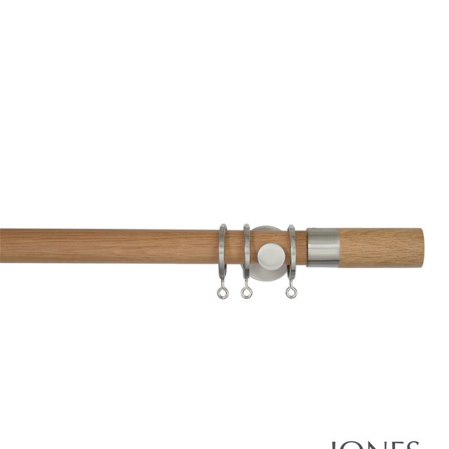 Jones  Lunar 28mm Oak Pole Set with Oak Barrel Finials