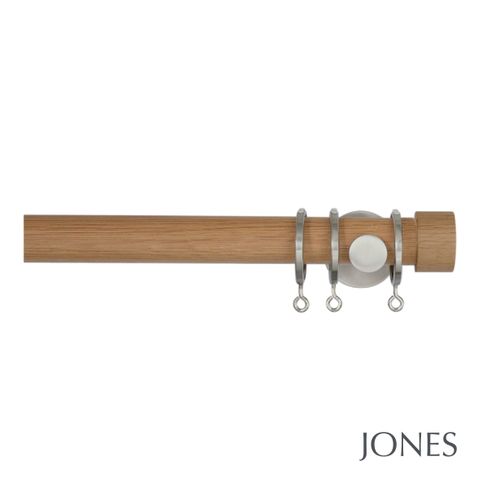 Lunar 28mm Oak Pole Set with Oak End Caps  - Extension Brackets