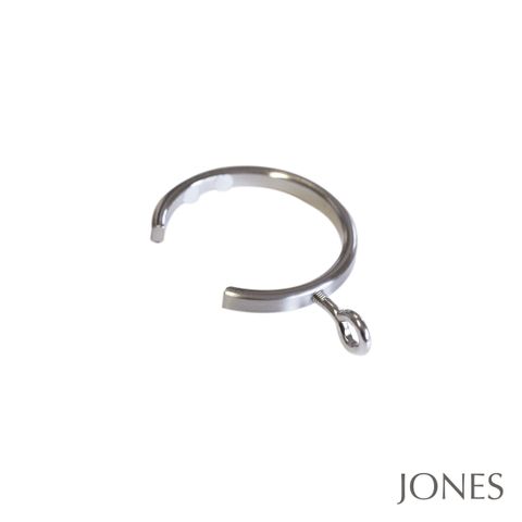 Jones  Lunar 28mm Matt Nickle Pole Set With Oak Sphere Finials - Passover Brackets & Rings