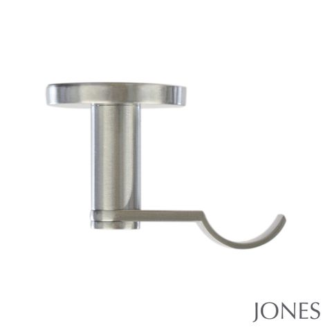 Jones  Lunar 28mm Matt Nickle Pole Set With Sphere Finials - Ceiling Brackets