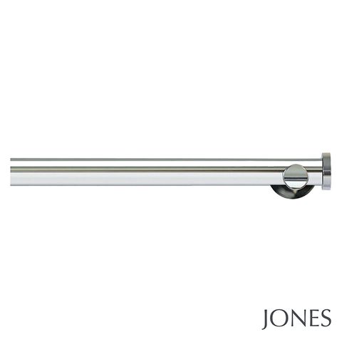 Lunar 28mm Chrome Eyelet Pole Set With End Stops
