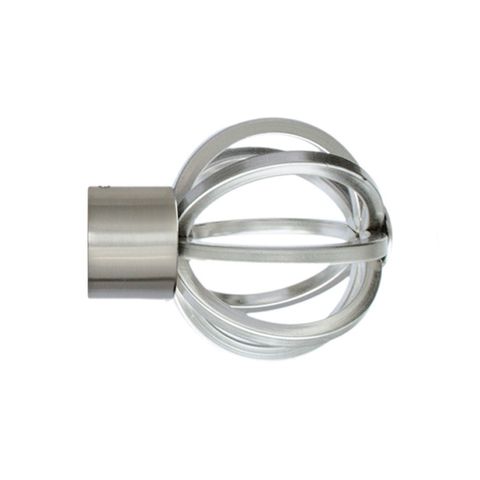 Jones  Lunar 28mm Chrome Eyelet Pole Set With Cage Finials & Extension Brackets