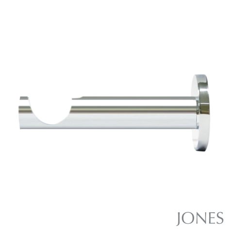 Jones  Lunar 28mm Chrome Eyelet Pole Set With End Stops & Extension Brackets