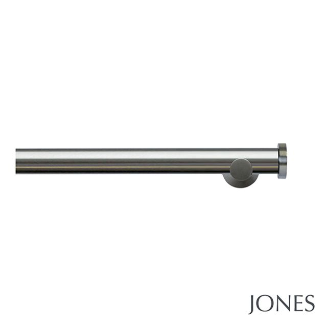 Jones  Lunar 28mm Matt Nickle Eyelet Pole Set With End Caps & Extension Brackets