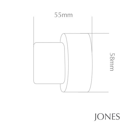 Jones  Strand 35mm Chrome Pole Set With Acrylic End Stops & Extension Brackets