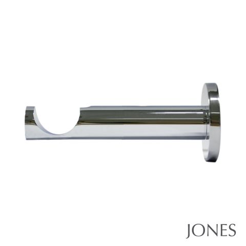 Jones  Strand 35mm Chrome Pole Set With Acrylic Disc Finials & Extension Brackets