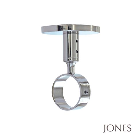Jones  Strand 35mm Chrome Pole Set With Cage Finials & Ceiling Brackets