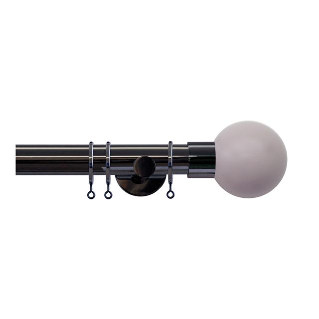 Jones  Strand 35mm Black Nickle Pole Set With Heather Ball Finials