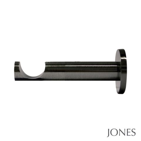 Jones  Strand 35mm Black Nickle Pole Set With Metal Ball Finials & Extension Brackets