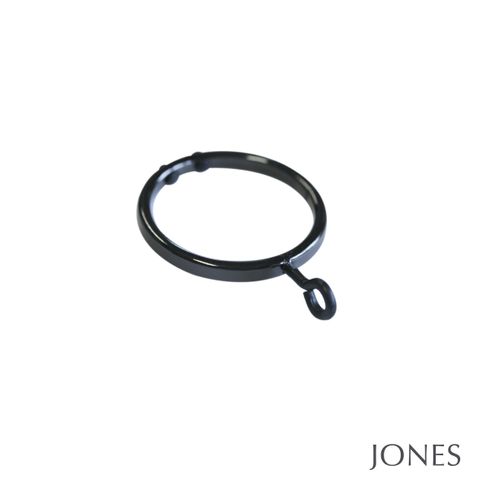 Jones  Strand 35mm Black Nickle Pole Set With Charcoal Ball Finials & Extension Brackets