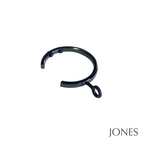 Jones  Strand 35mm Black Nickle Pole Set With Metal Ball Finials - Passover Brackets & Rings