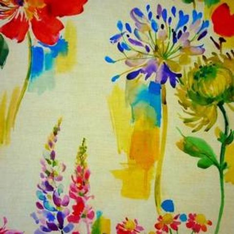 Painted Garden Jewel Upholstery Fabric