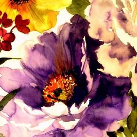 Prestigious Textiles  Gardenia Grape Fabric