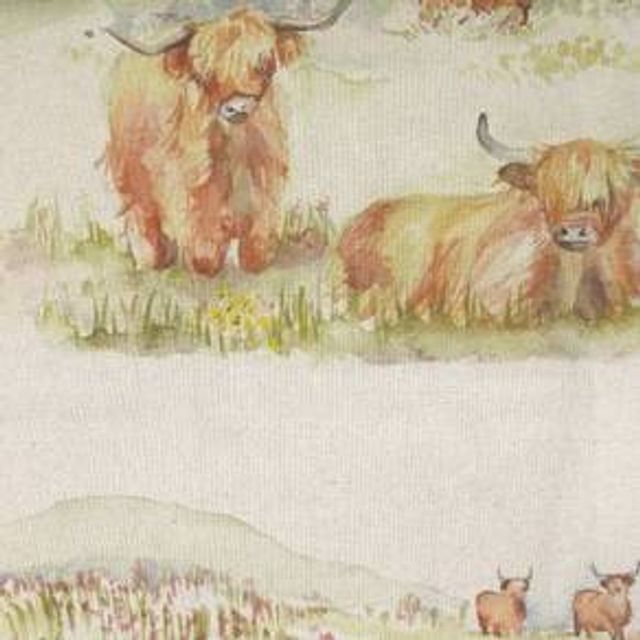 Voyage Decoration Country Book Highland Cattle Linen