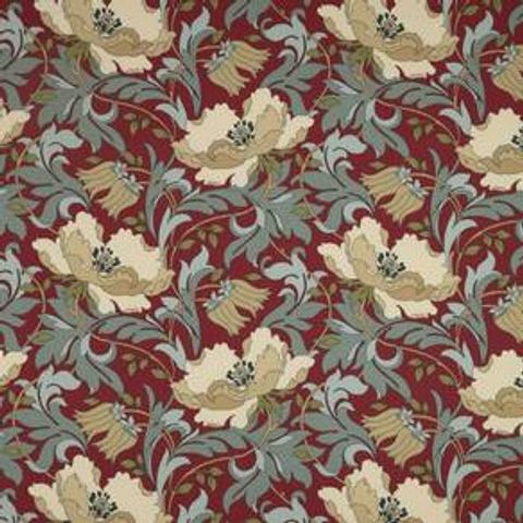Art Deco Cherry Upholstery Fabric