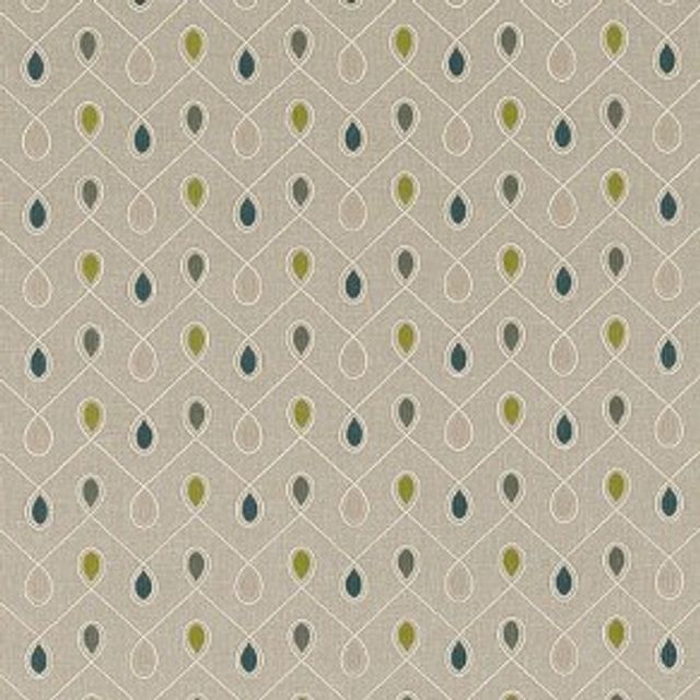 Clarke and Clarke Richmond Healey Teal / Acacia